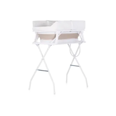 Chipolino Babywanne, Wickeltisch 2 in 1 Sonata Ständer faltbar Thermometer 11 kg beige