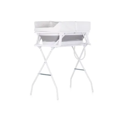 Chipolino Babywanne, Wickeltisch 2 in 1 Sonata Ständer faltbar Thermometer 11 kg grau