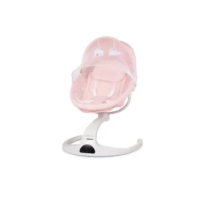 Chipolino Babywippe E-Sway Fernbedienung Musik Bluetooth Plüschtiere Timer Gurt rosa