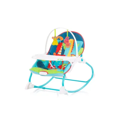 Chipolino Babywippe Enjoy, Stuhl, Schaukelfunktion, Musikfunktion, Spielbogen blau