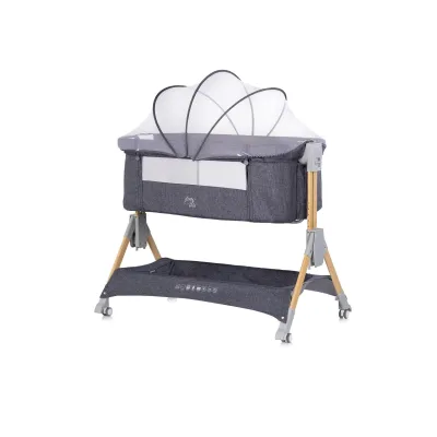 Chipolino Beistellbett Sleep´n Fold Matratze Räder Schwingfunktion Wickelauflage grau