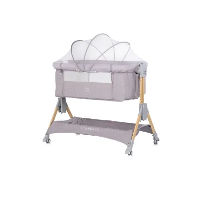 Chipolino Beistellbett Sleep´n Fold Matratze Räder Schwingfunktion Wickelauflage hellgrau