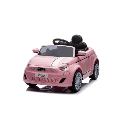Chipolino Kinder Elektroauto Fiat 500 Fernbedienung, Sicherheitsgurt, MP3, USB pink