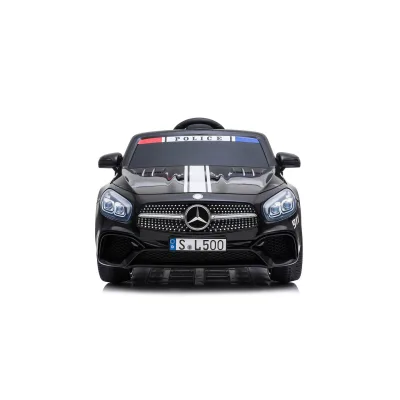 Chipolino Kinder Elektroauto Polizei Mercedes SL500 LED Bluetooth Fernbedienung schwarz