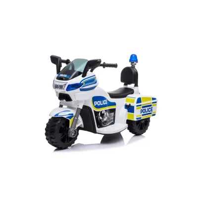 Chipolino Kinder Elektromotorrad Polizei 3 Räder Scheinwerfer Musikfunktion weiß blau