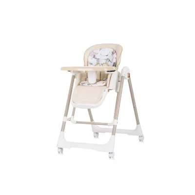 Chipolino Kinderhochstuhl 2 in 1 Milk Shake, verstellbar, Babyschaukel, Räder beige/braun