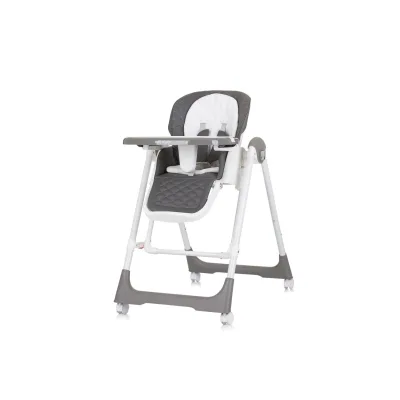 Chipolino Kinderhochstuhl 2 in 1 Milk Shake, verstellbar, Babyschaukel, Räder dunkelgrau