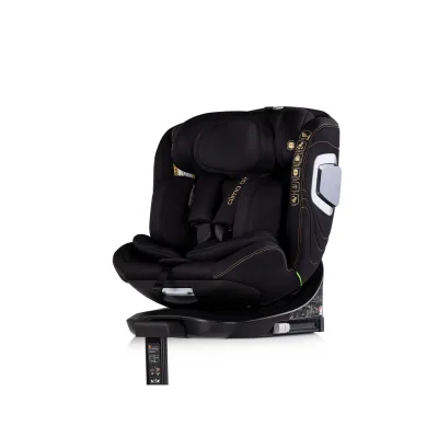 Chipolino Kindersitz Clima Air i-Size (40-150 cm) Isofix Lüftungs-Heizfunktion schwarz