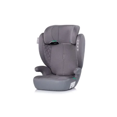 Chipolino Kindersitz Cyber i-Size (100-150cm) Sitzerhöhung, höhenverstellbar grau