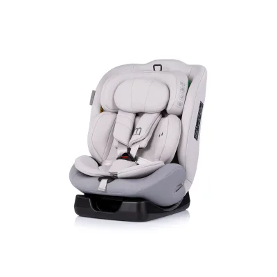 Chipolino Kindersitz Mondial i-Size (40-150cm) Liegeposition Kopfstütze Gurt hellgrau