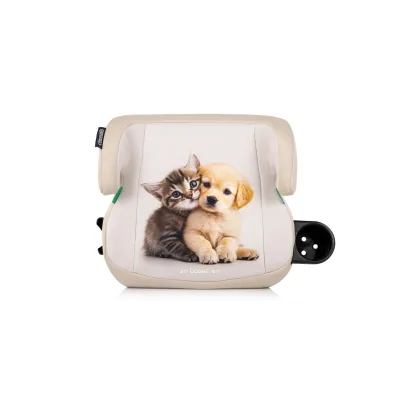 Chipolino Kindersitzerhöhung Go Boost i-Size Isofix (125-150cm) Getränkehalter beige