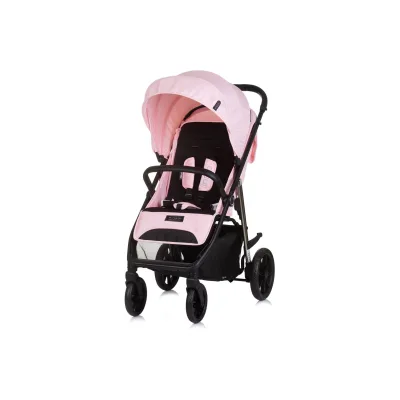 Chipolino Kinderwagen Buggy Insta, Fußabdeckung, Federung, Korb, Gurt, klappbar rosa