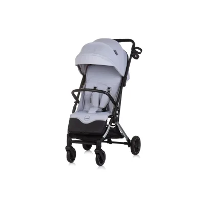 Chipolino Kinderwagen, Buggy Pixie zusammenklappbar Getränkehalter Korb 22 kg hellgrau