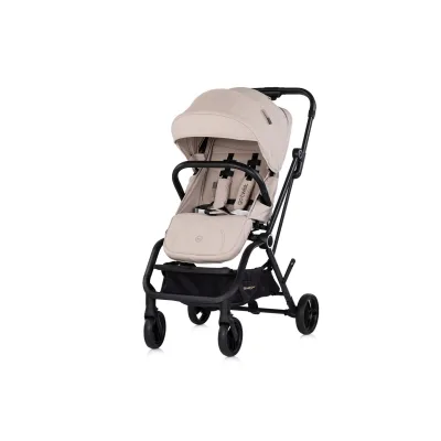 Chipolino Kinderwagen Go Twist Sitz drehbar PU-Reifen klappbar Federung Korb beige