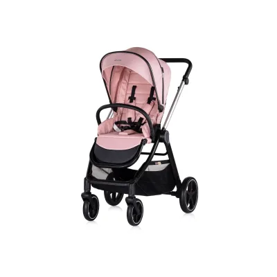 Chipolino Kombikinderwagen 3 in1 Marbella Fußabdeckung Einlage i-Size Babyschale rosa