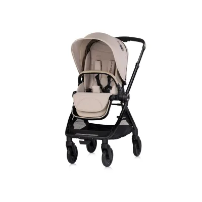 Chipolino Kombikinderwagen Elite 2 in 1 next GEN klappbar Fußsack Moskitonetz beige