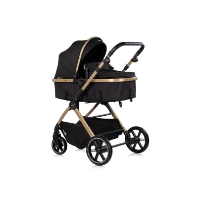 Chipolino Kombikinderwagen Schwarz 65x104x64 cm