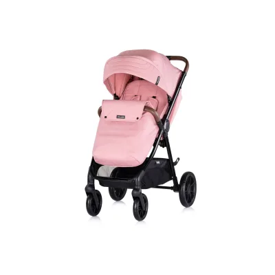 Chipolino Kombikinderwagen Ultera 3 in 1 Babyschale Fußabdeckung klappbar Korb rosa