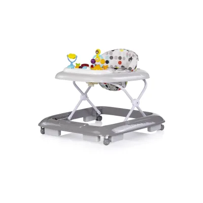 Chipolino Lauflernhilfe Baby Steps Musik Spielpanel Räder Stopper klappbar Licht grau