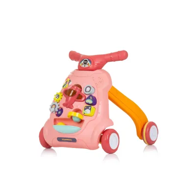 Chipolino Lauflernwagen Plane Musik, Bälle, mit unterschiedlichen Spielzeugen rosa
