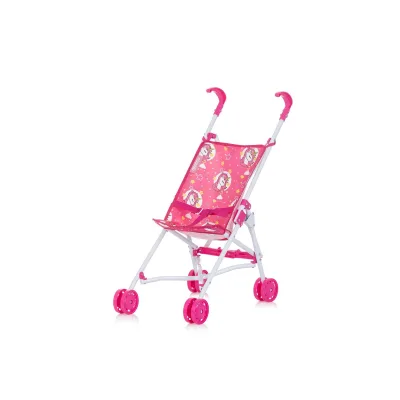 Chipolino Puppenbuggy Lily klappbar, Doppelräder, ab 3 Jahren, Schiebehöhe 57 cm pink