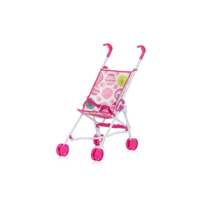 Chipolino Puppenbuggy Lily klappbar, Doppelräder, ab 3 Jahren, Schiebehöhe 57 cm rosa pink