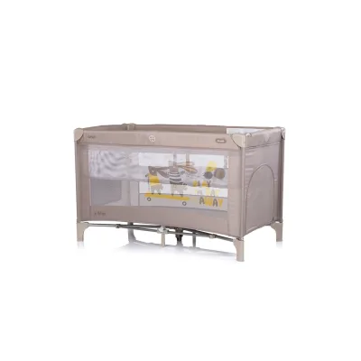 Chipolino Reisebett Ariel, 2 Ebenen, Tragetasche, Seiteneingang, Seitentasche beige braun