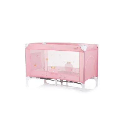 Chipolino Reisebett Capri, seitlicher Eingang, Tragetasche, große Seitentasche pink