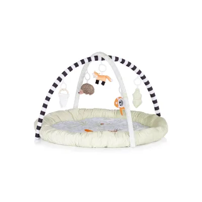 Chipolino Spielbogen, Krabbeldecke Wald, 5 abnehmbare Hängespielzeuge, ab Geburt beige