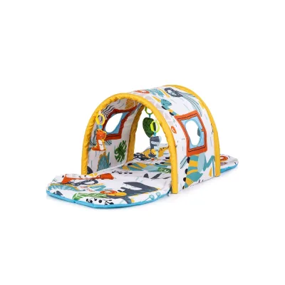 Chipolino Spielbogen Tunnel Haus Dino Stofftiere Krabbeldecke Spiegel ab Geburt gelb