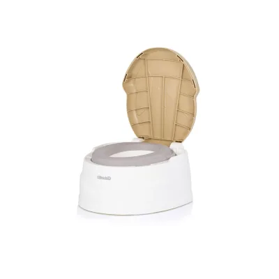 Chipolino Töpfchen 2 in 1 Step 2 Hocker Sitz Innenbehälter Spritzschutz Deckel beige