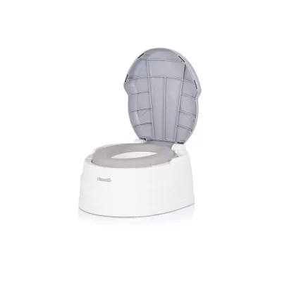 Chipolino Töpfchen 2 in 1 Step 2 Hocker Sitz Innenbehälter Spritzschutz Deckel grau