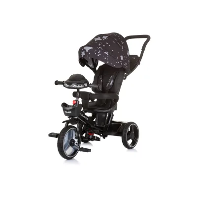 Chipolino Tricycle Dreirad Be Active 2 in 1 Sitz drehbar Musik Licht drehbar schwarz