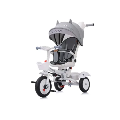 Chipolino Tricycle Futuro 2 in 1 faltbar, Becherhalter, Musik, Licht, PU-Räder grau