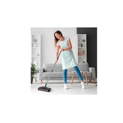 CLEANmaxx Akku-Besen mit Licht 3,7V grau