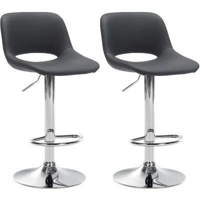 CLP 2er Set Barhocker Camden I Kunstleder-Bezug