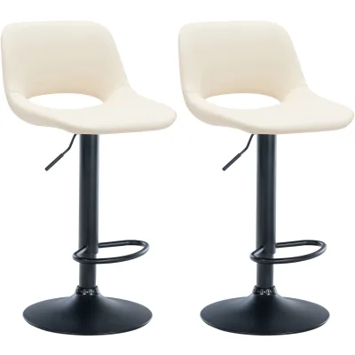 CLP 2er Set Barhocker Camden I Kunstleder-Bezug