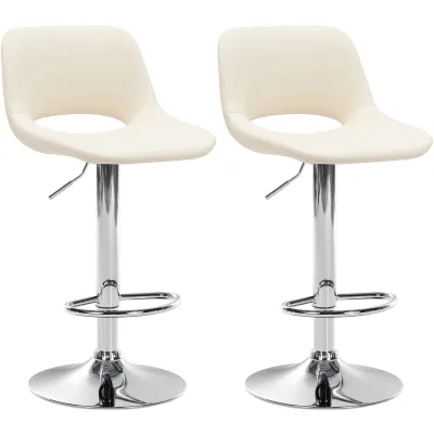 CLP 2er Set Barhocker Camden I Kunstleder-Bezug