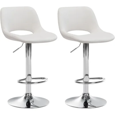 CLP 2er Set Barhocker Camden I Samt-Bezug