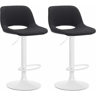 CLP 2er Set Barhocker Camden I Stoff-Bezug