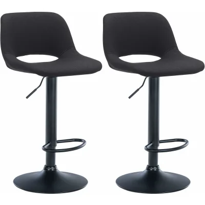 CLP 2er Set Barhocker Camden I Stoff-Bezug