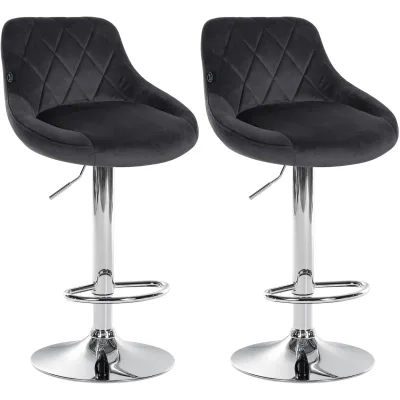 CLP Barhocker Dunkelgrau 46x83x49 cm