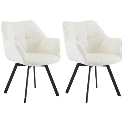 CLP 2er Set Esszimmerstuhl Jordi aus Samt   Drehbarer Sessel für Wohn- und Essbereiche   Ergonomisches Design belastbar bis 150 kg