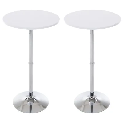 CLP 2er Set Metall-Stehtische Mit Runder Holztischplatte   Ø 60 CM   Höhe: 110 CM