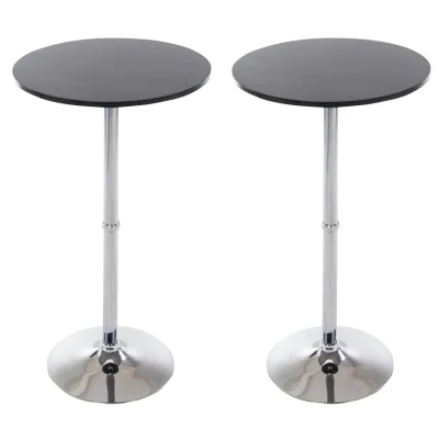 CLP 2er Set Metall-Stehtische Mit Runder Holztischplatte   Ø 60 CM   Höhe: 110 CM