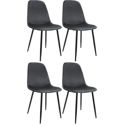 CLP Esszimmerstuhl Dunkelgrau 45x88x54 cm