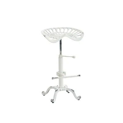 CLP Barhocker Butch mit gusseisernem Sitz & Fußstütze   Thekenhocker mit Metallgestell   Höhenverstellbar & belastbar bis 150 kg