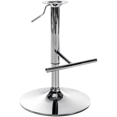 CLP Barhocker-Gestell Mit T-Fußstütze I Höhenverstellbare Barstuhl-Säule I 10 x 10 cm Lochabstand