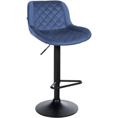 CLP Barhocker höhenverstellbar, Barstuhl Kasson drehbar mit Rückenlehne, modern mit Fußablage und gepolsterter Sitz, schwarz Gestell