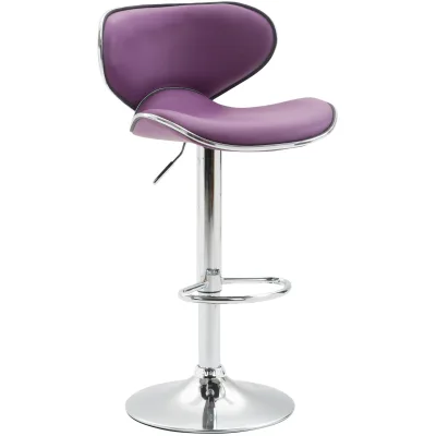 CLP Barhocker Las Vegas V2 chrom - Farbe: lila, Gestellfarbe: chrom